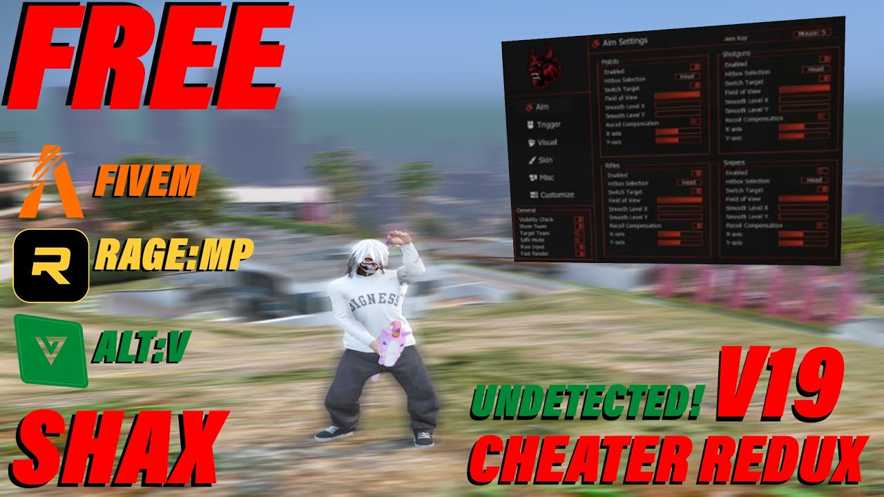 (FREE) SHAX CHEATER REDUX V19 | FPS BOOST! | RageMP & AltV & FiveM (GTAV) | feat. SHAXSELLING