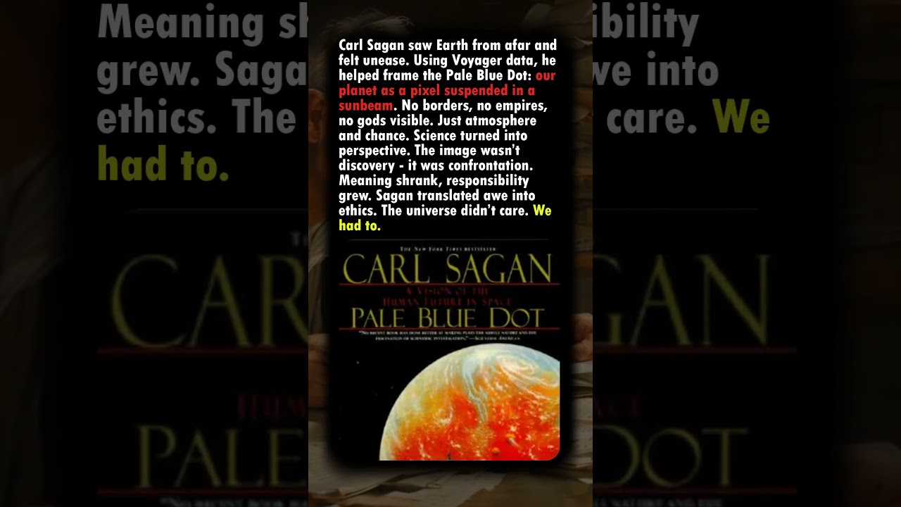 Carl Sagan and the Pale Blue Dot: The Image That Made Humanity Responsible