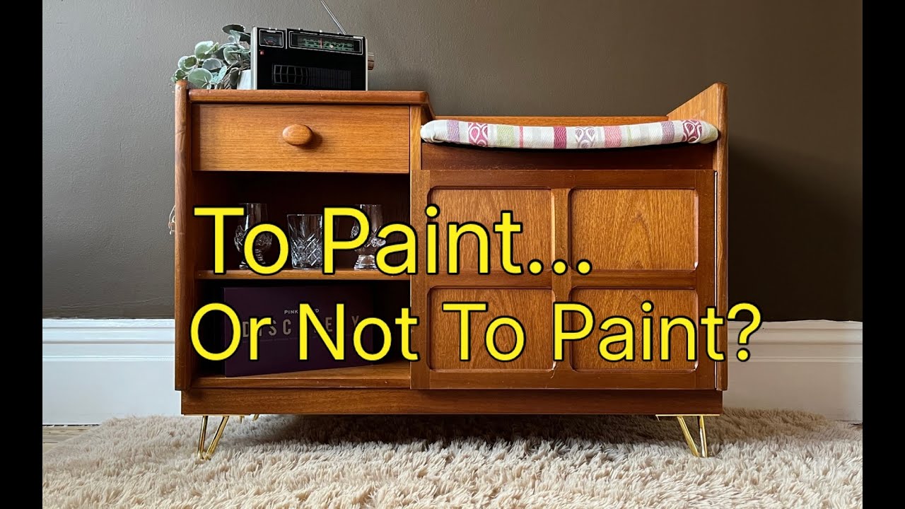 You CAN'T paint this! Nathan MCM Vintage Furniture Flip. Seat Reupholster.