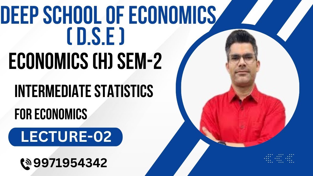 [2026] Eco(h) Sem-2 Statistics | Lec-02 Unit-1  | By Sudhir Sir