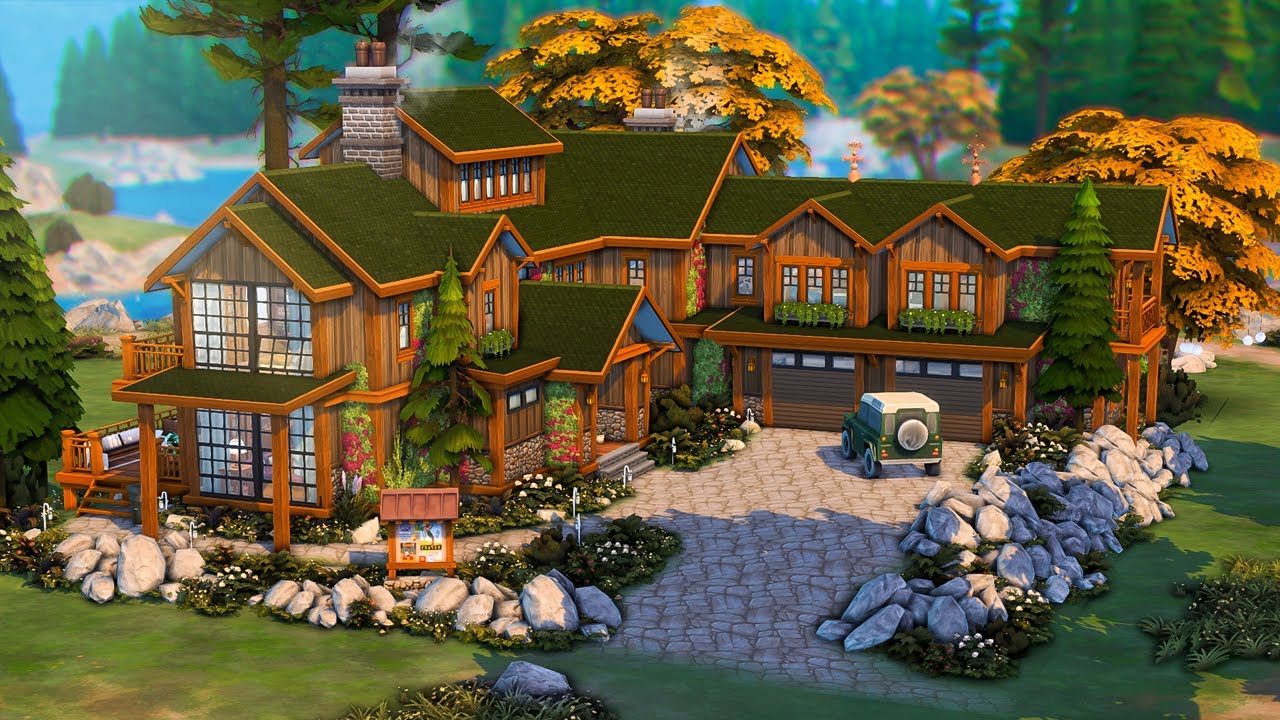 Granite Falls Autumn Cabin 🌲 The Sims 4 Speed Build | No CC | 