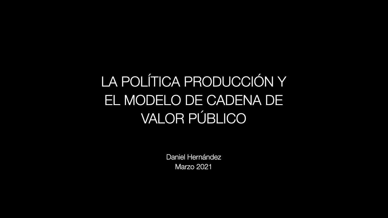 El modelo de la cadena de valor público