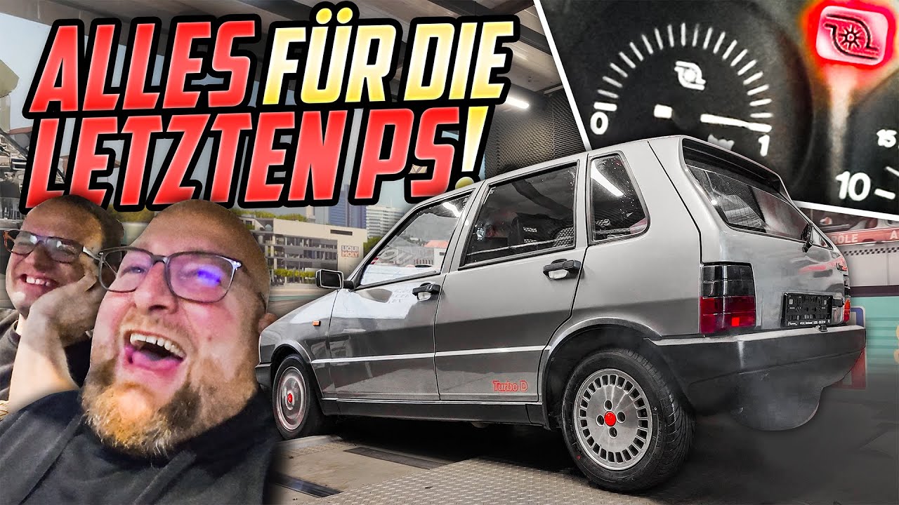 Wir geben uns nicht ZUFRIEDEN! - Fiat Uno Turbo D - OHNE ABGASANLAGE auf dem PRÜFSTAND!