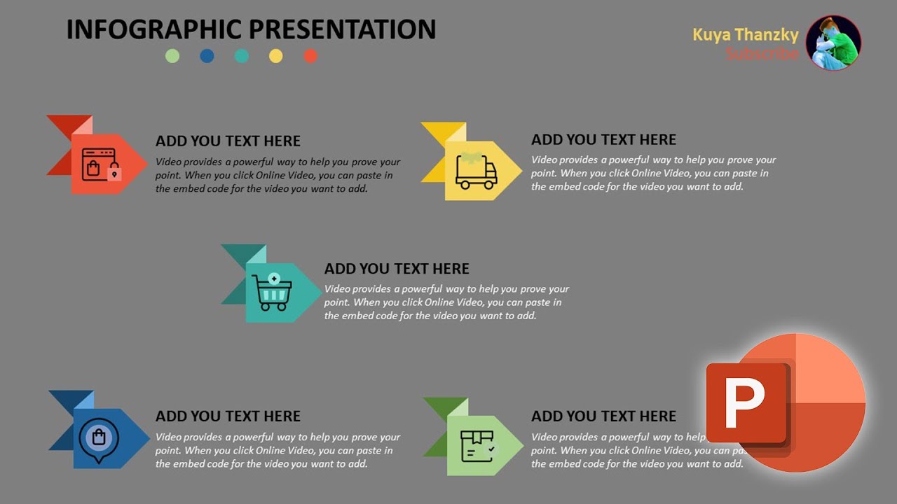Create Infographic Slide Presentation using Microsoft PowerPoint