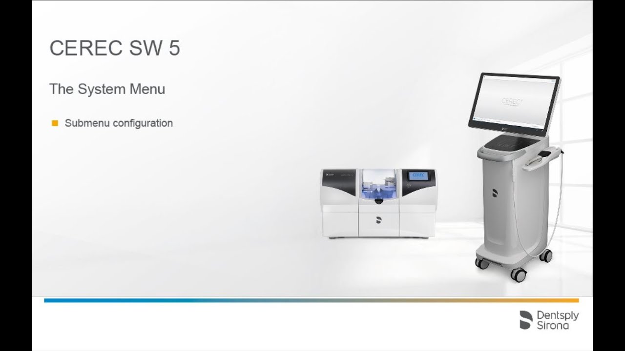 CEREC SW 5 The System Menu (en)