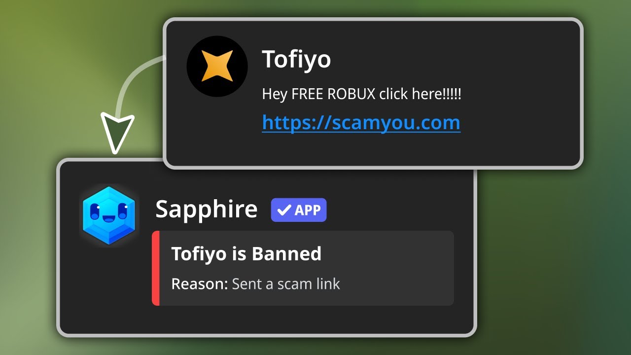 Stop scam links being posted on your discord server using Sapph....