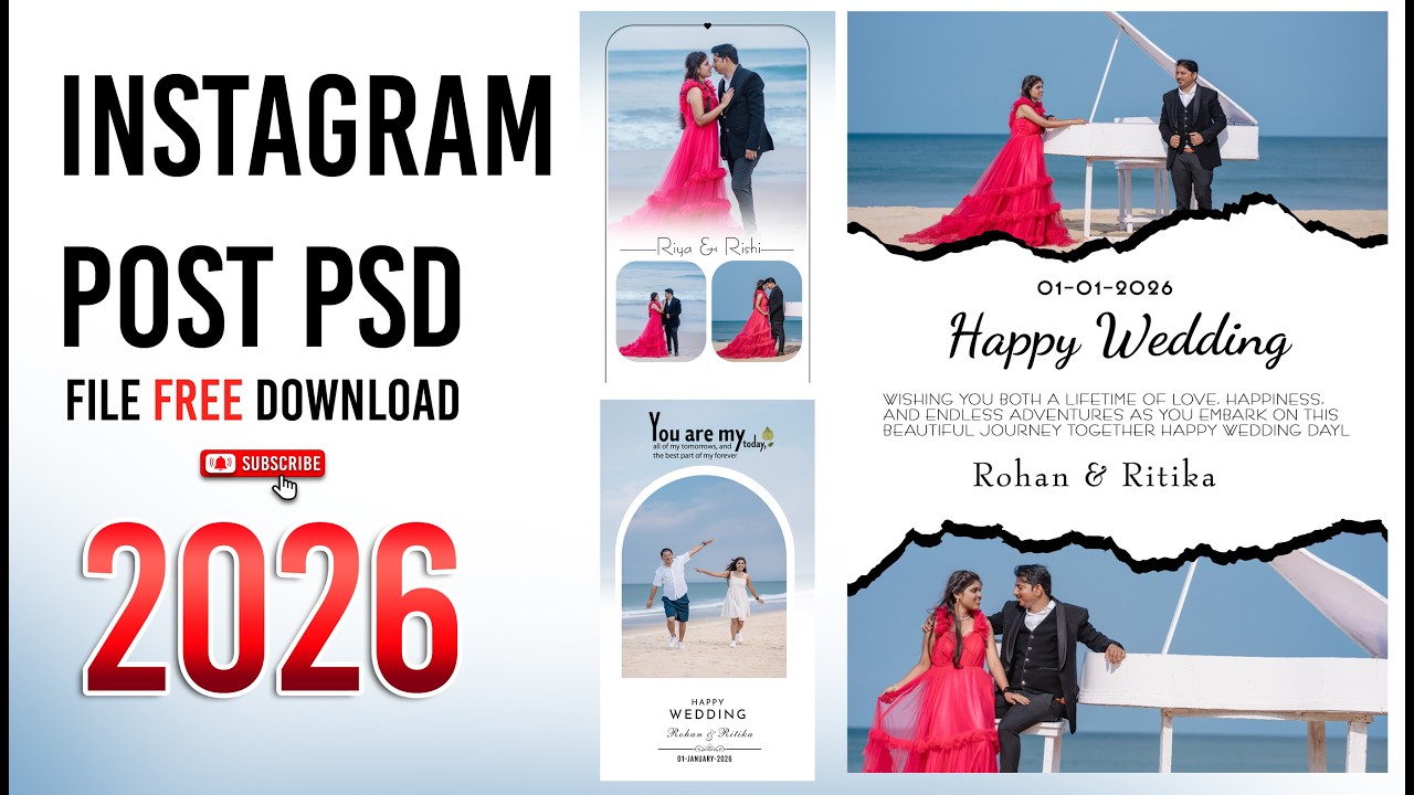 FREE Wedding Instagram Post PSD 2026