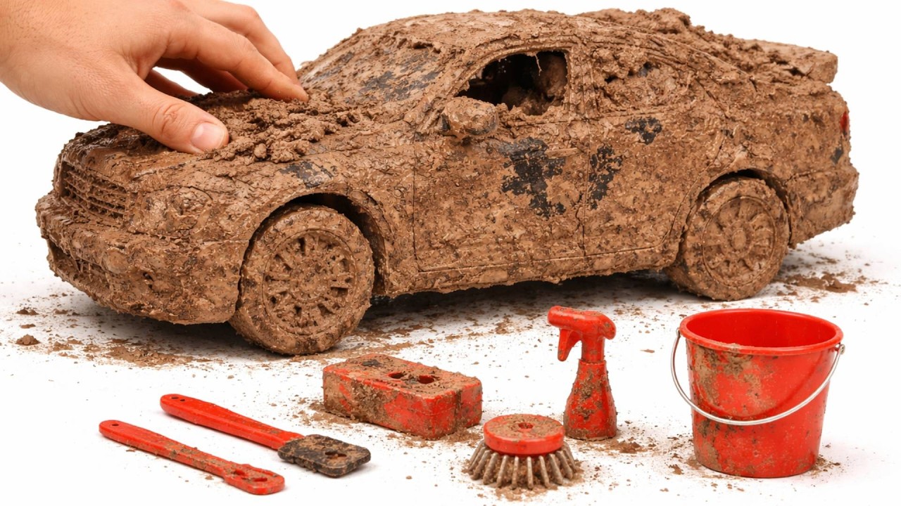 Super Realistic Cleaning of a 124 Maybach s600  After an Extreme Off-Road Adventure 🥵