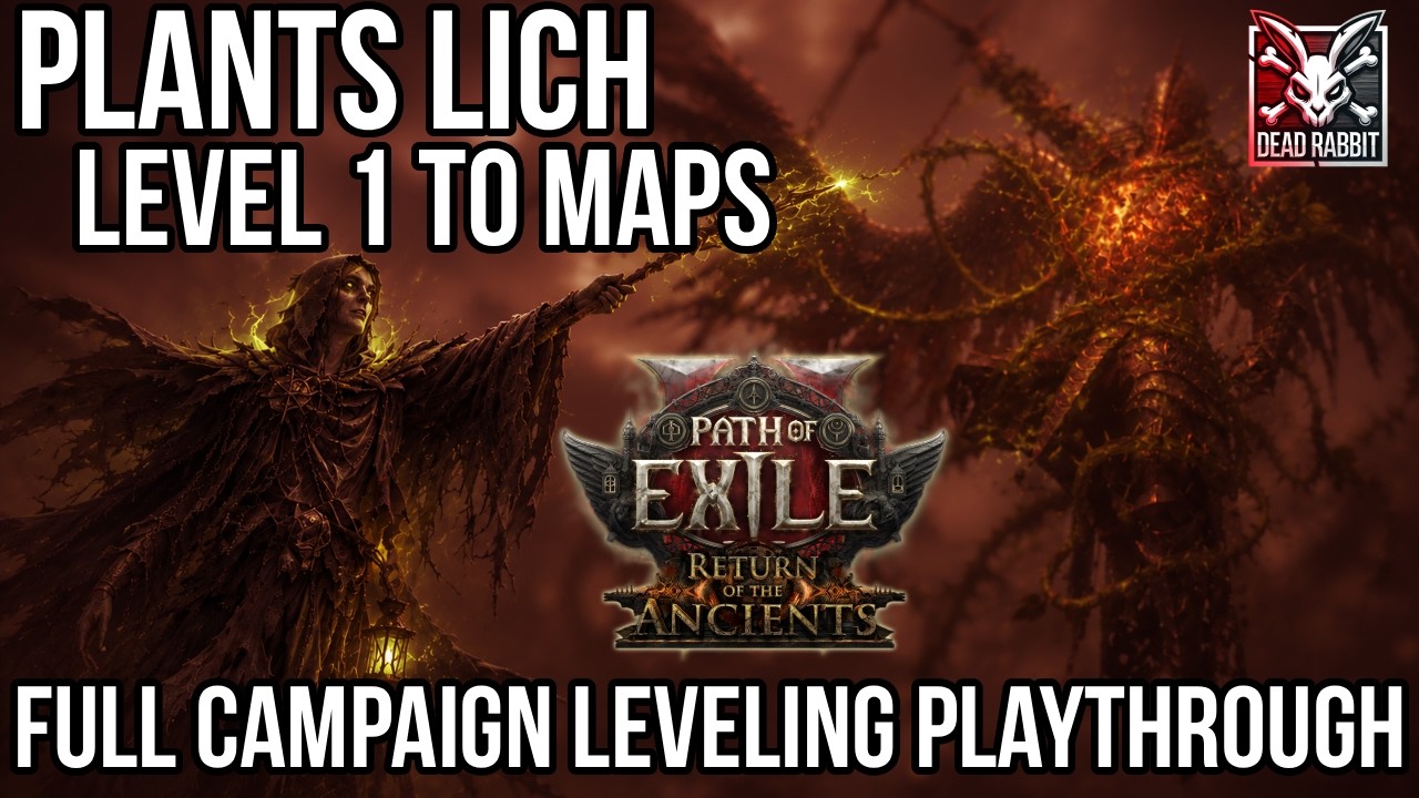 Plants Lich League Starter - Level 1 to Maps - Full Campaign Leveling Playthrough - POE2