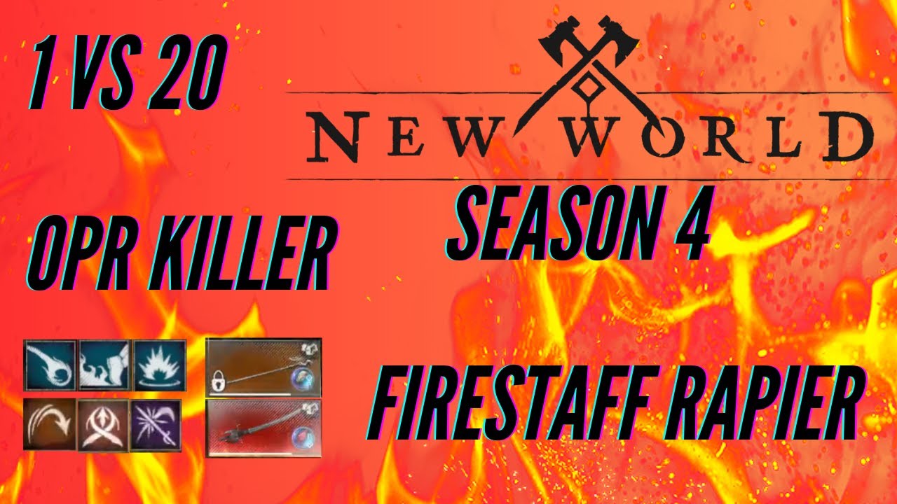 1vX OPR KILLER | Firestaff rapier | New world PVP MONTAGE SEASON 4