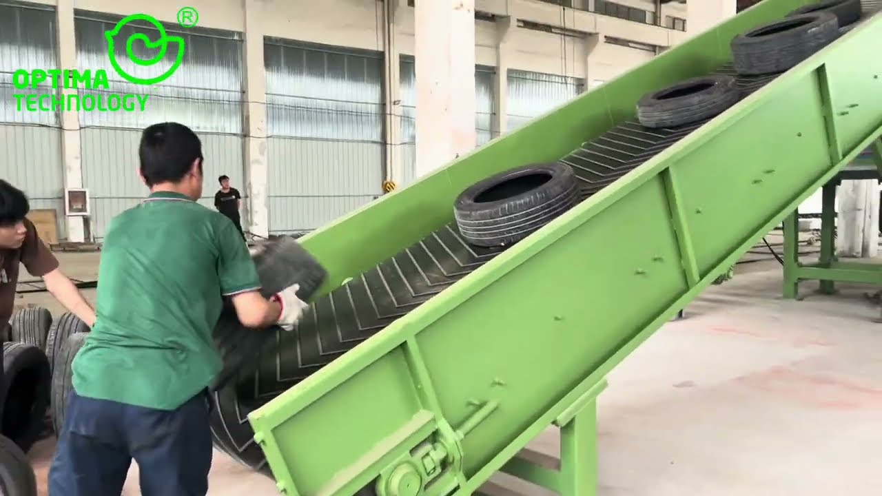 Optima Tyre Recycling Machine to make 5mm rubber particle 2000kg/hr