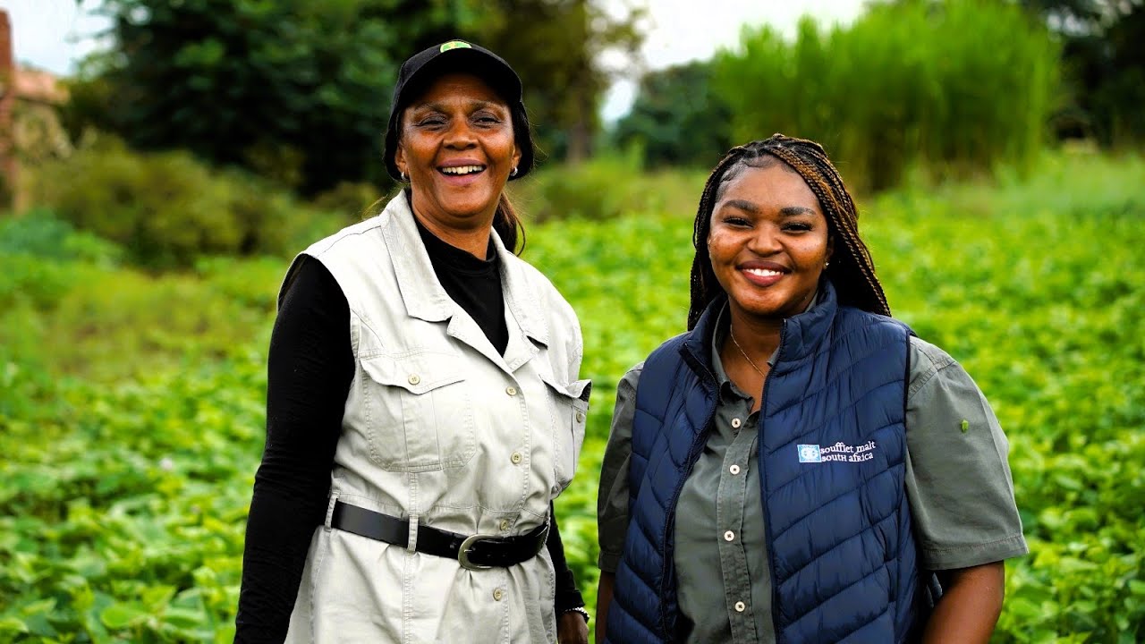 Wheat and Barley Farmers Layla Lethlogonolo and Olga Nkoana