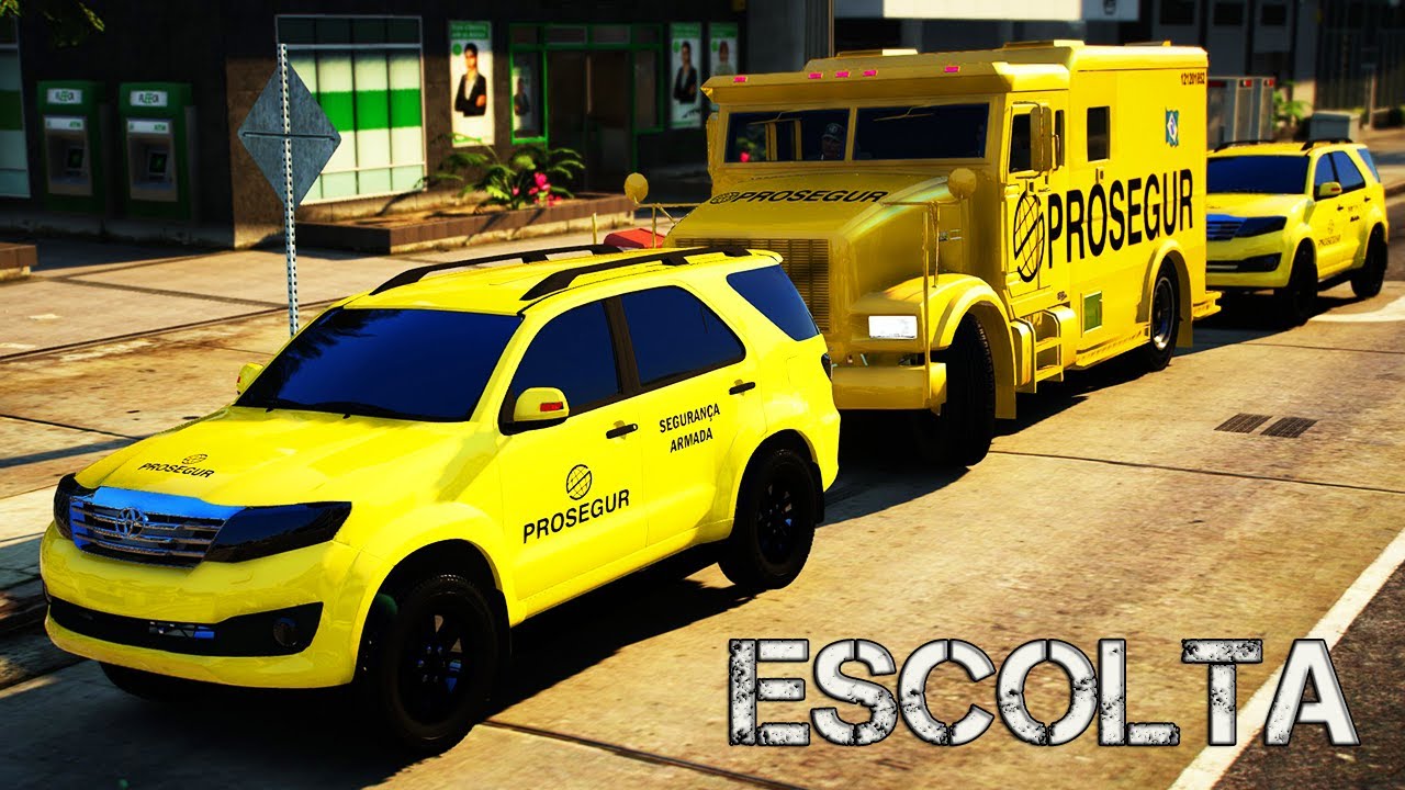 COMBOIO QUE ESCOLTAVA CARRO FORTE É ALVO DE CRIMINOSOS | GTA 5 POLICIAL