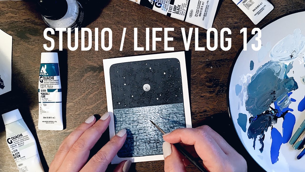 Bathroom Renovation Update | Painting A Seascape | Cake & Tidying | Studio / Life Vlog 13
