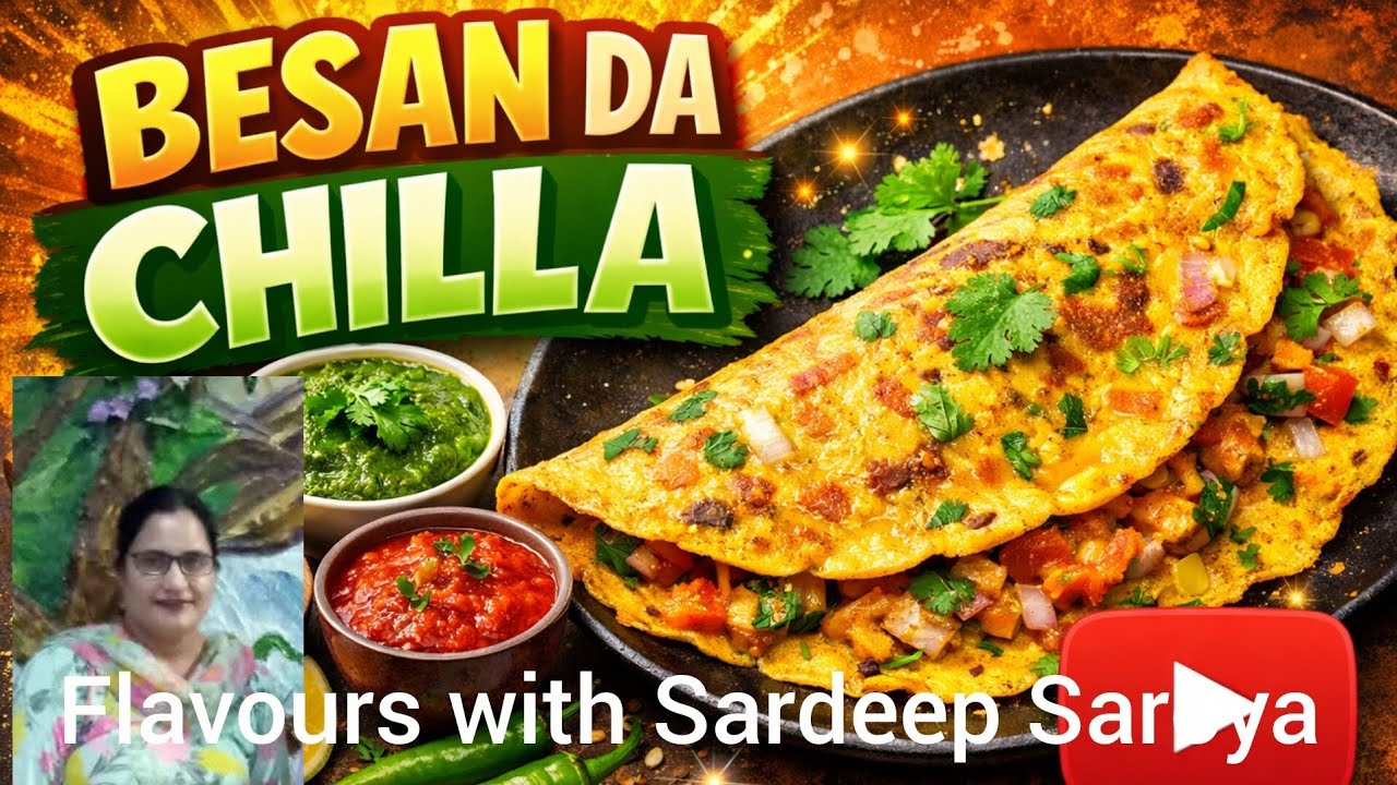 Healthy Crispy Besan Chilla ! Protein Rich❤️😋