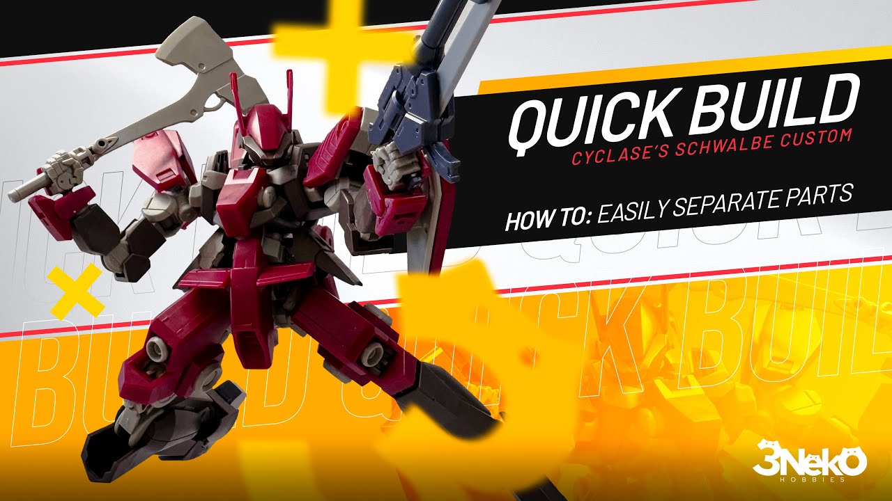 Gundam Cyclase's Schwalbe Custom - GUNDAM QUICK BUILD |  HOW TO SEPARATE PARTS