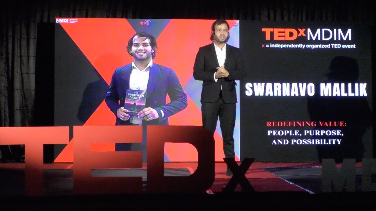 The Unbroken Voice: Redefining People, Purpose, and Possibilities | Swarnavo Mallik | TEDxMDIM