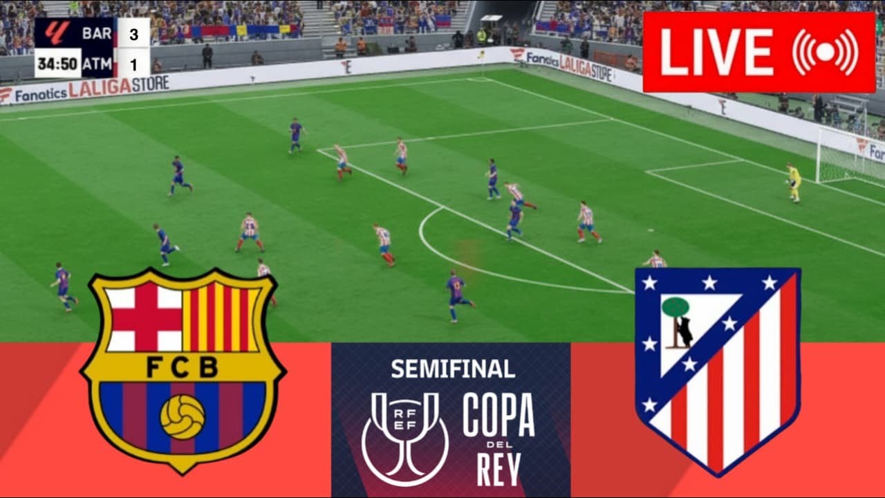 🔴Live - Barcelona vs Atletico Madrid | Copa Del Ray Semi Finals 2026 | PES 21 Gameplay Simulation