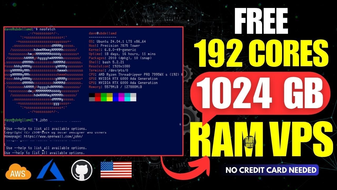 🔥Get FREE VPS with 1TB RAM & 192 CPU Cores (100% Working 2025)