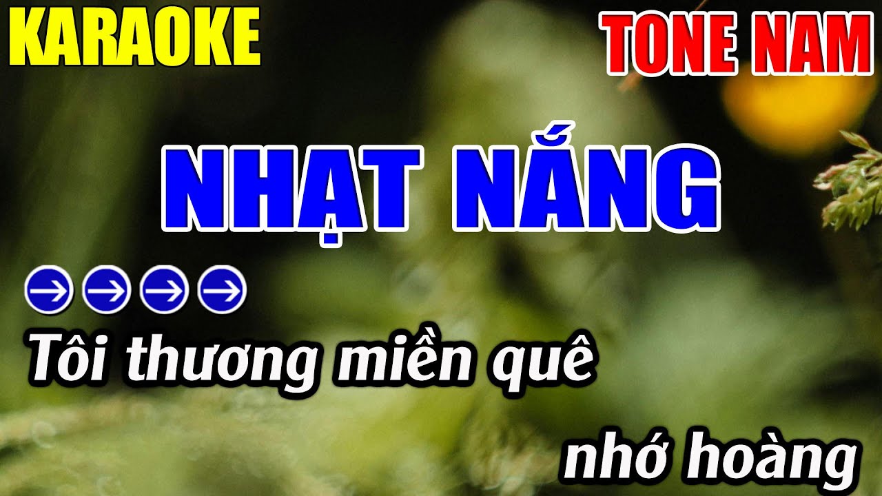Nhạt Nắng Karaoke Tone Nam Karaoke Lâm Nhạc Sống  -  Beat Chuẩn