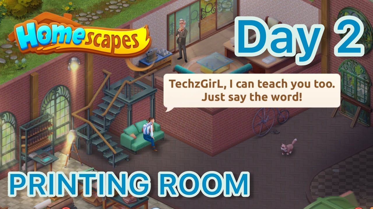 Homescapes Android / iOS Gameplay Walkthrough - Printing Room - Day 2
