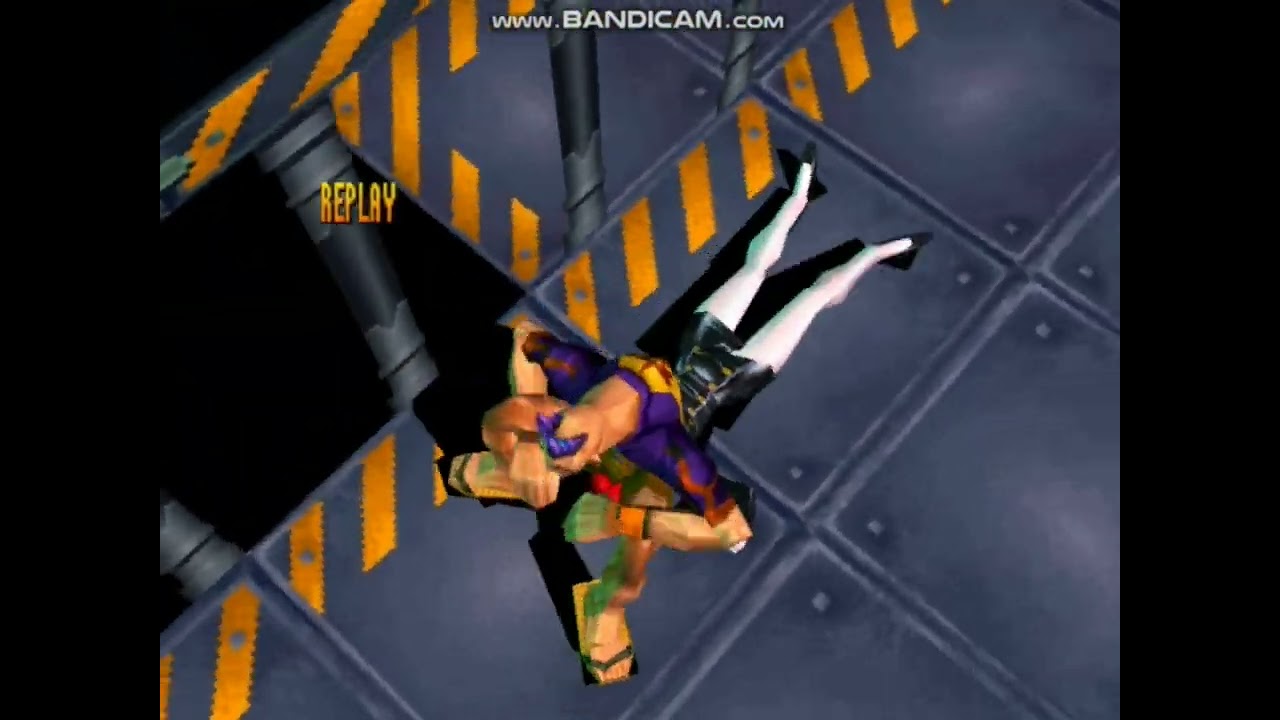 Bloody Roar II - Busuzima the Cameleon face sitting on Jenny the Bat / All Costumes / Ryona
