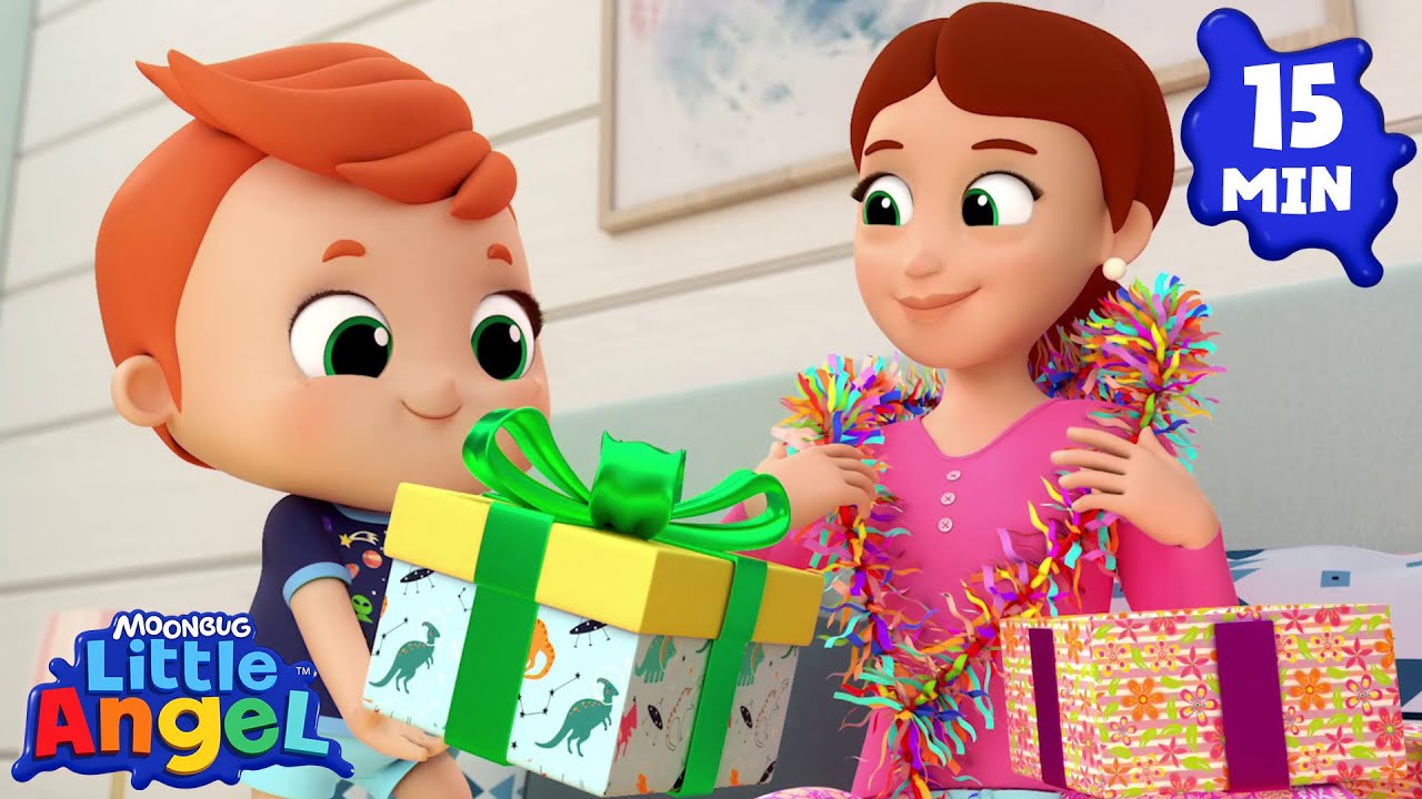 Pink Mother's Day Surprise🌹 | Little Angel Color Songs & Nursery Rhymes | Learn Colors & Shapes