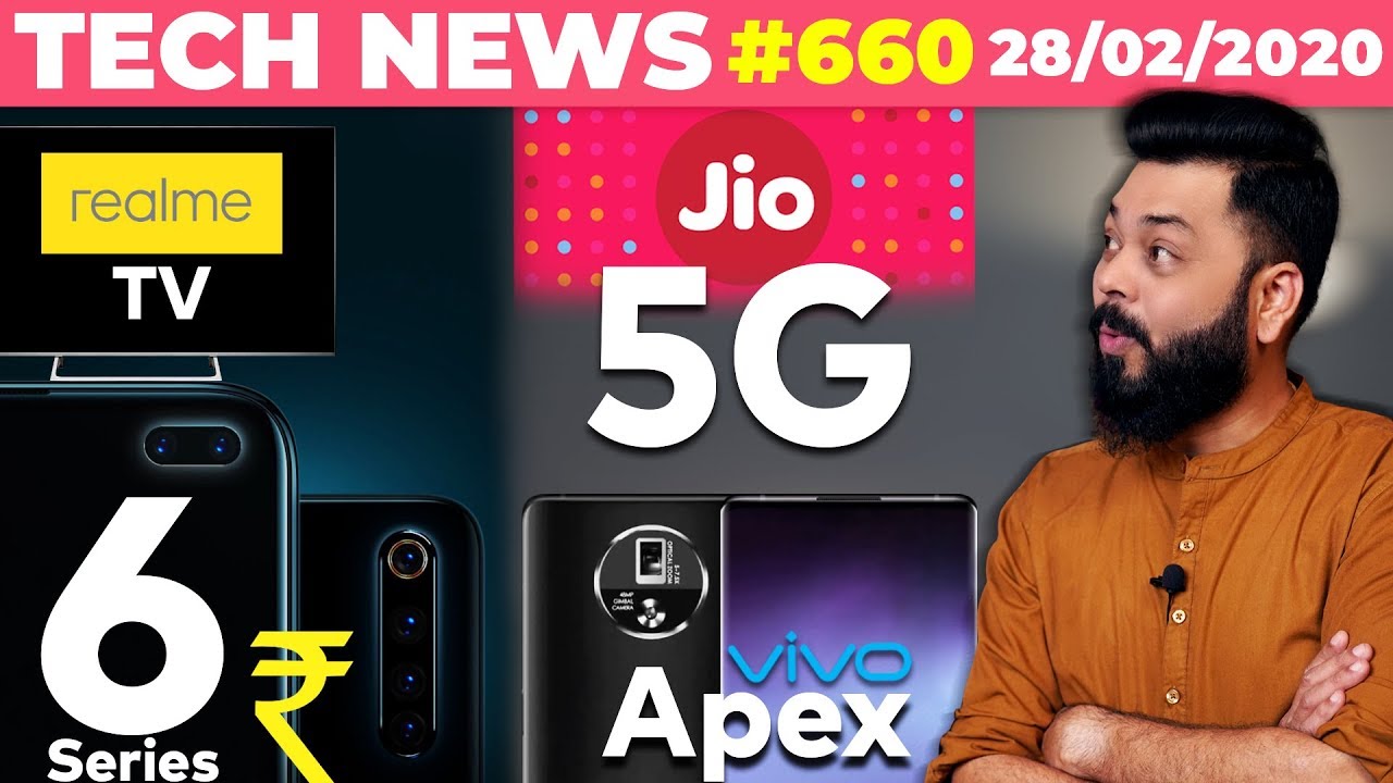 realme TV Specs📺,OnePlus PowerBank, realme 6 Series Prices🤔, Vivo Apex 2020, Jio 5G Coming-TTN#660