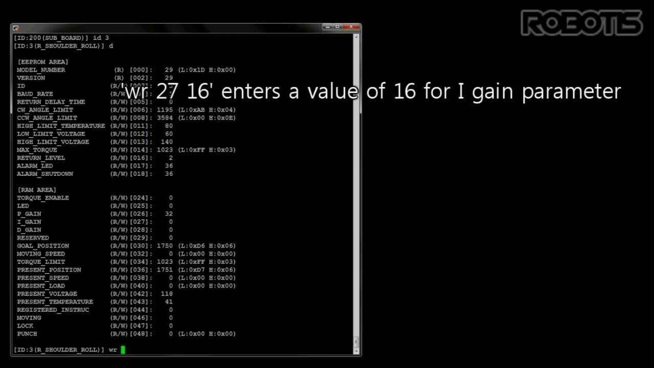 DARwIn-OP S/W Tutorial 4.DYNAMIXEL Monitor