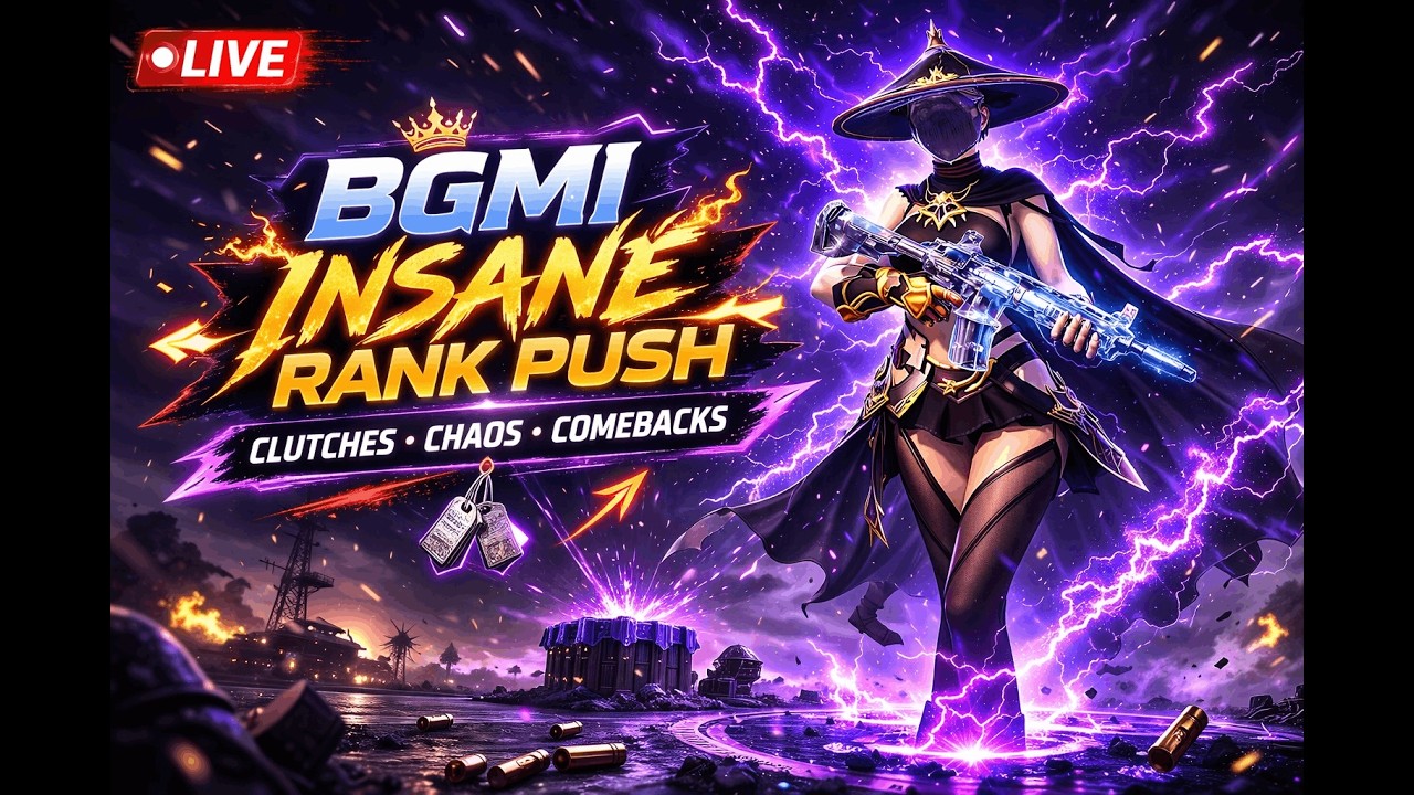 BGMI Live 🔥 Insane Rank Push | Clutches & Comebacks | VernixOP | Vertical