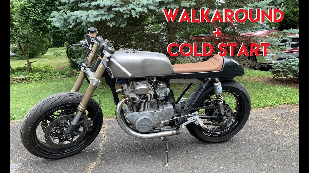 Honda CB350 Cafe Racer Walkaround + Cold Start