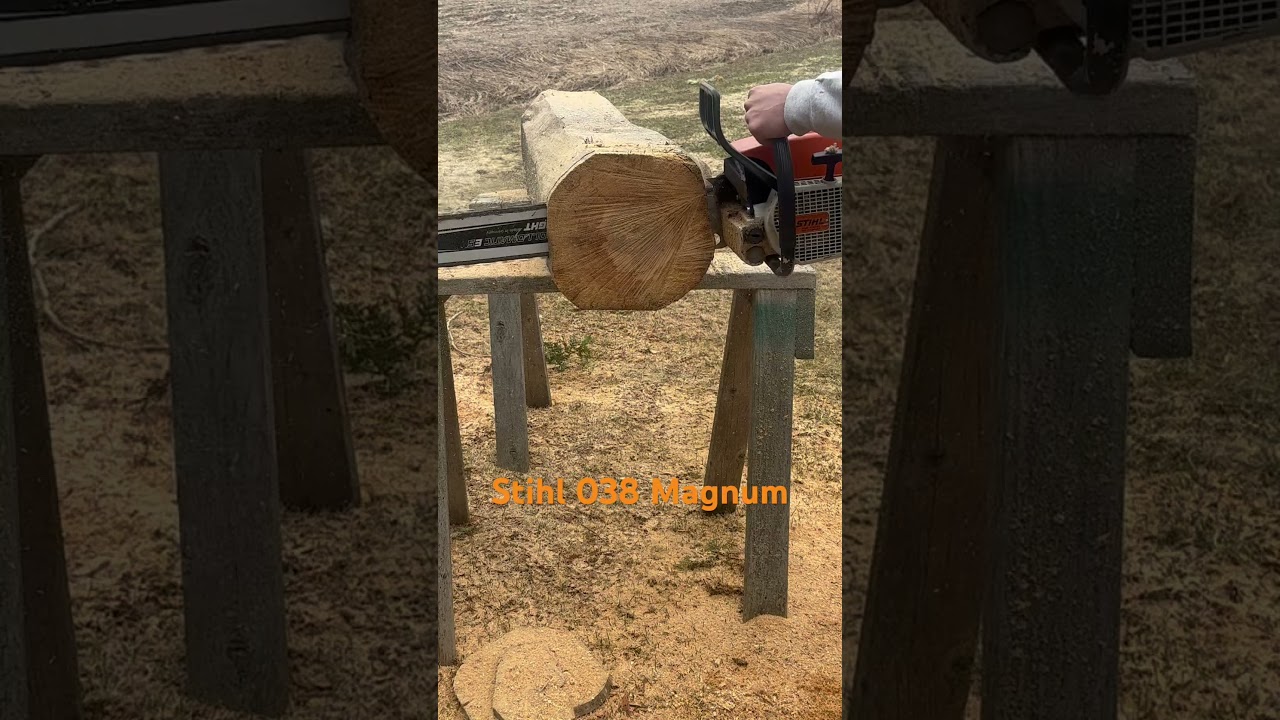 Stihl 038 Magnum with 28 inch light weight bar