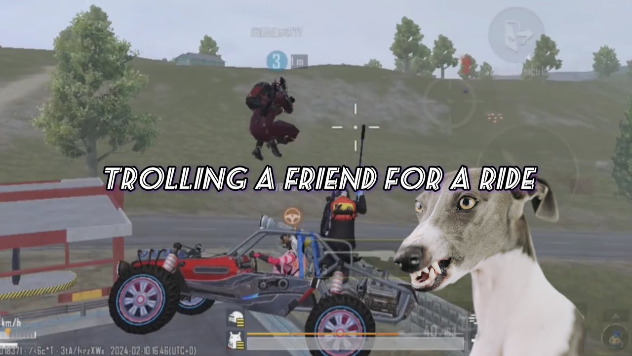 trolling a friend for a ride #pubgmobile