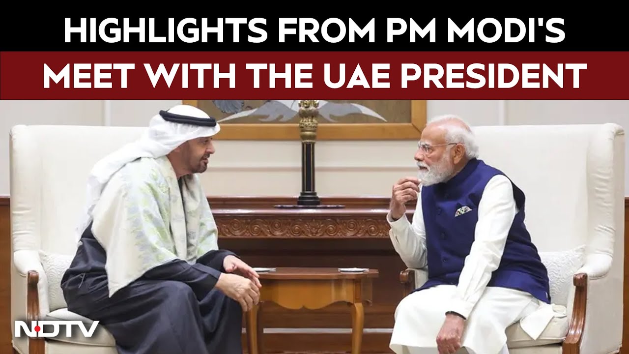 PM Modi News | PM Modi Meets UAE President Mohamed bin Zayed Al-Nahyan At 7 Lok Kalyan Marg