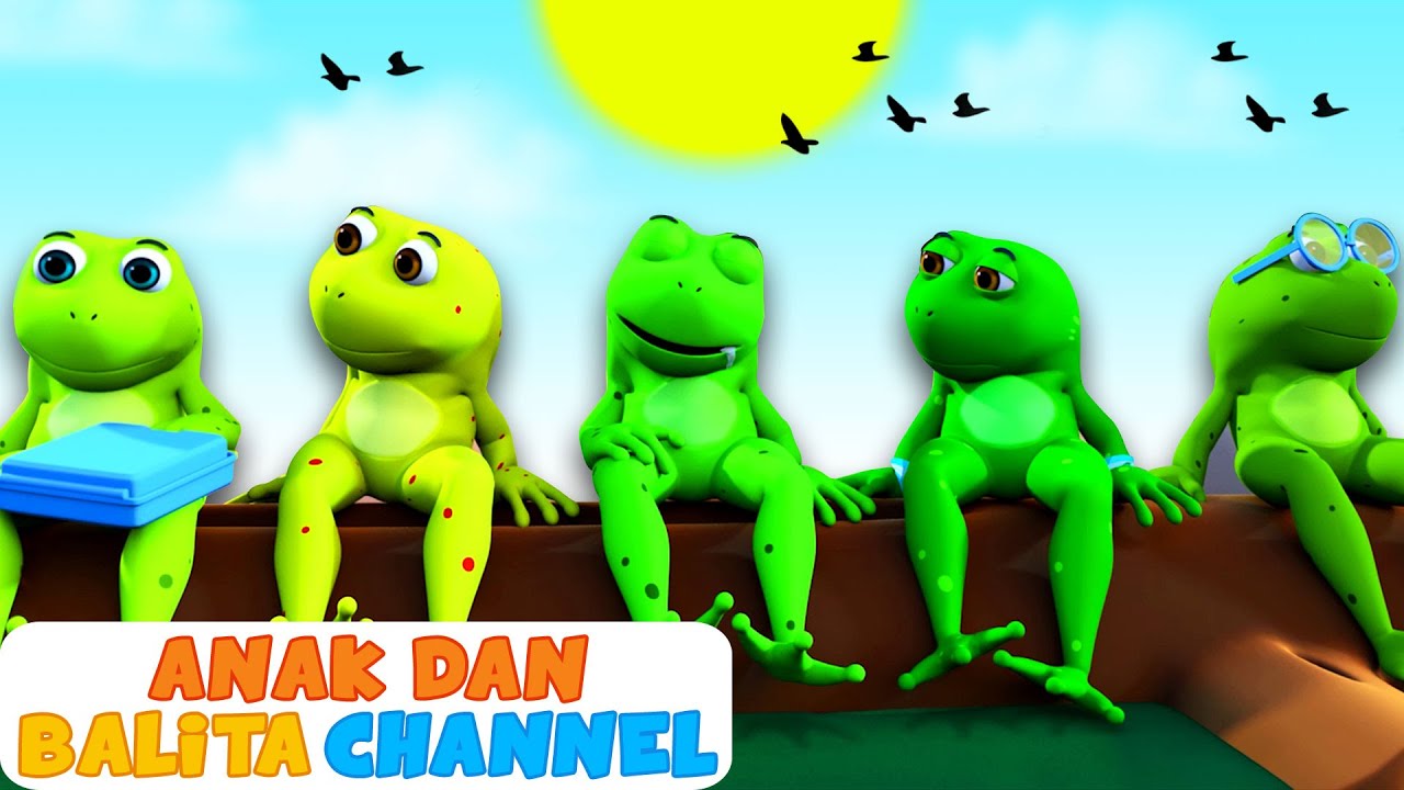 Lagu Anak Anak | 5 Katak Kecil Berbintik-Bintik (Frog Song) ABC Bahasa