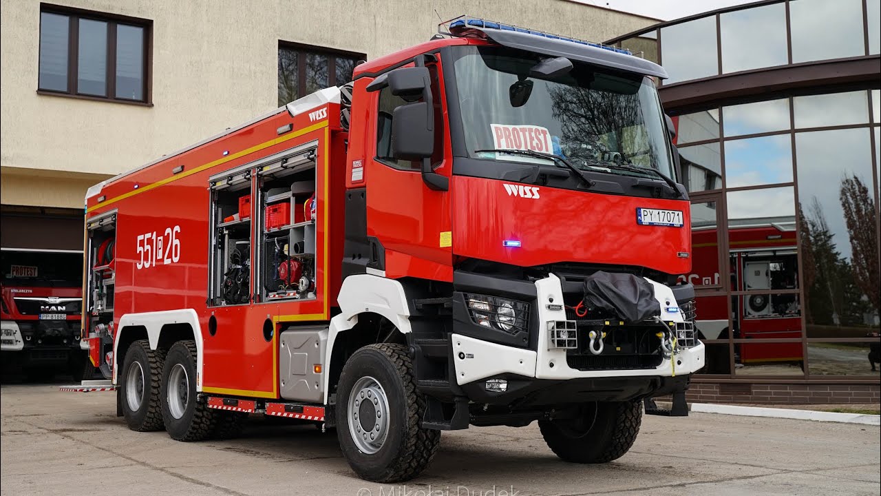 Prezentacja: 551[P]26 GCBA Renault K440 z JRG1 Piła | Nowy ciężki w&oacute;z gaśniczy od WISS