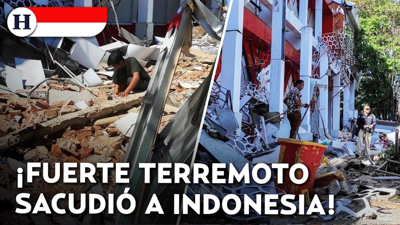 &iexcl;Alerta de tsunami en tres pa&iacute;ses y un edificio colapsado! As&iacute; fue el terremoto de 7.4 en Indonesia