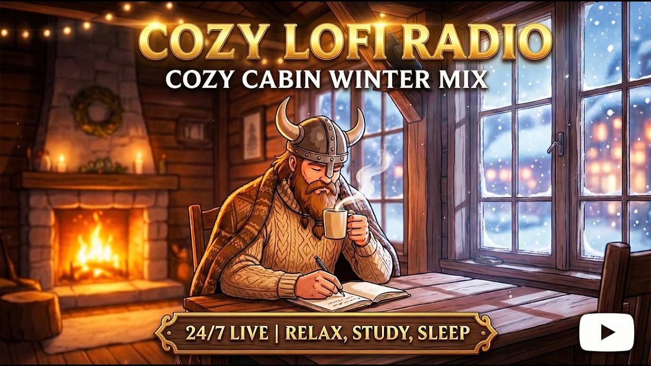 🔴 24/7 LoFi Radio - Beats to Study / Relax / Sleep to ☕ (Cozy Winter Mix) | NordByte LoFi
