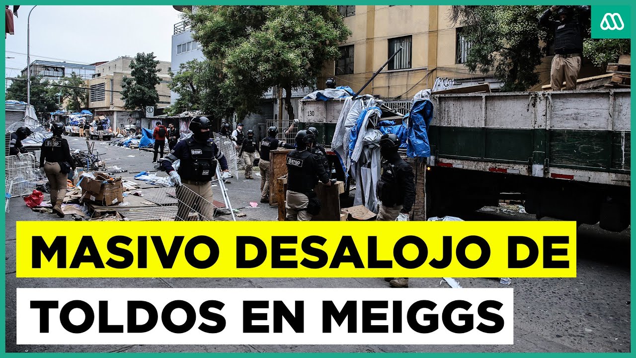 Masivo desalojo de toldos azules en Barrio Meiggs