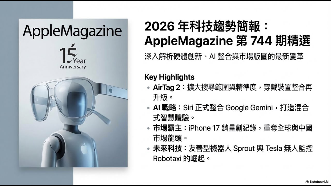 🚀 2026 重磅更新：AirTag 2 終於來了！Siri 正式合體 Google Gemini，iPhone 17 銷量竟輾壓三星？