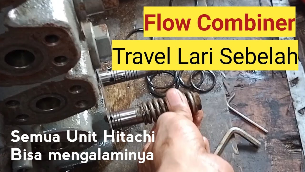 Travel jalan sebelah saat kombinasi pada Excavayor ZX110