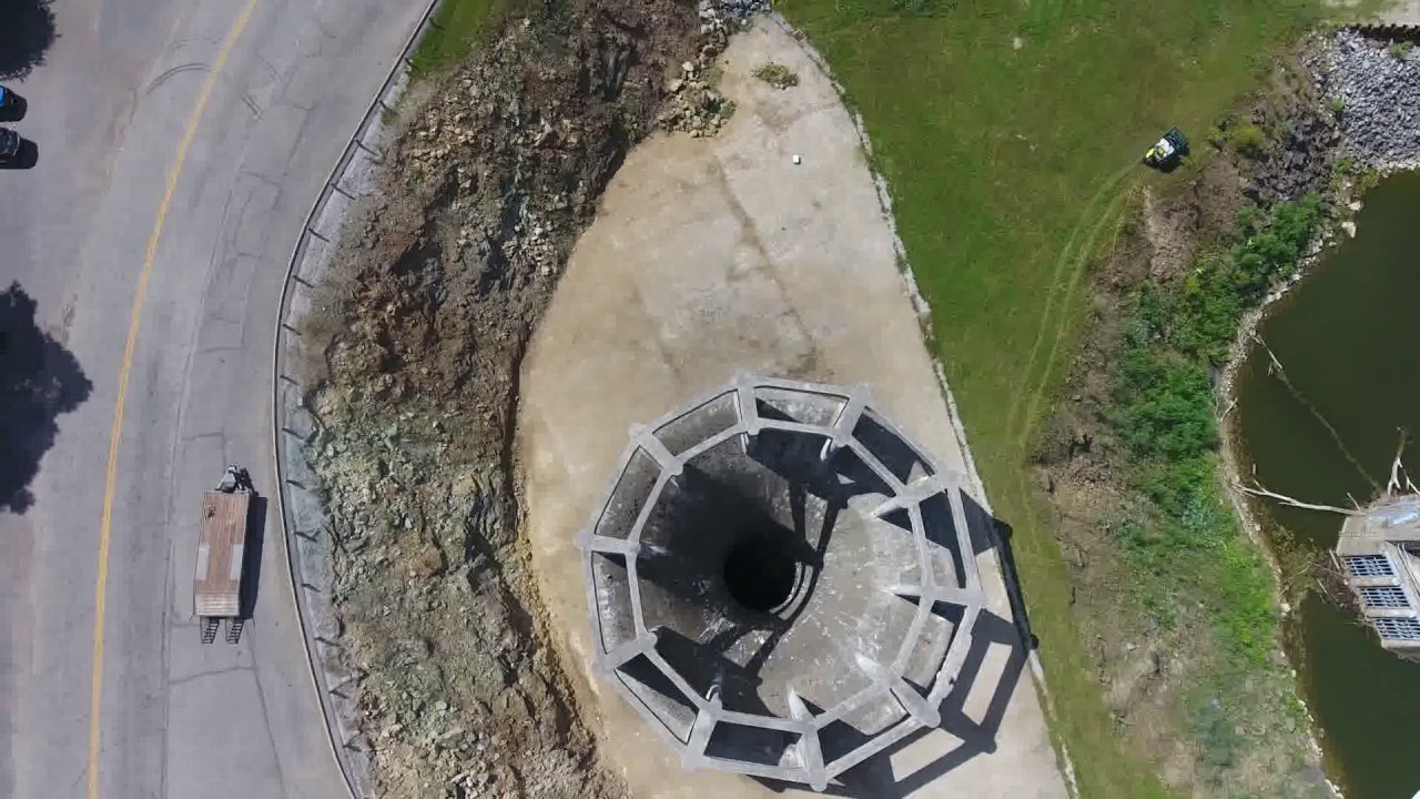 Pleasant Hill Lake Dam by Drone