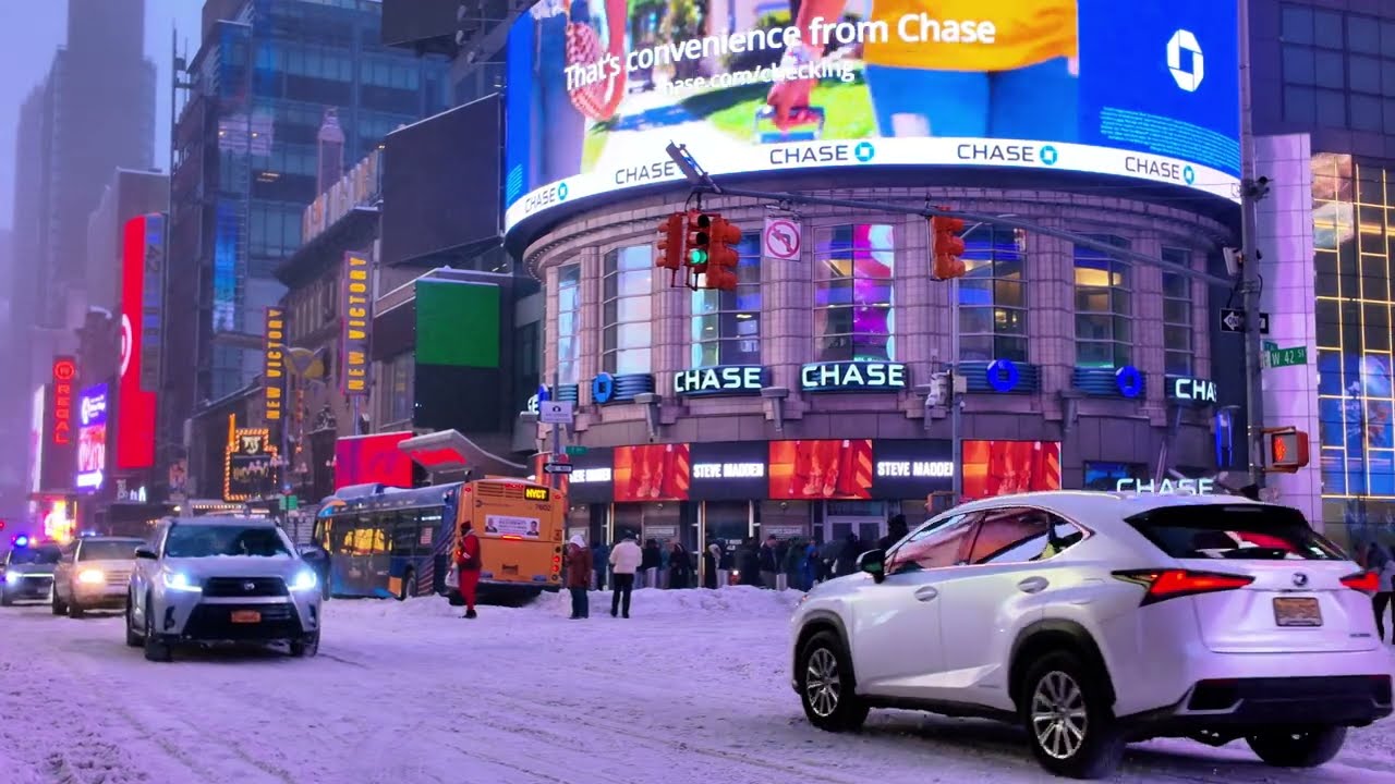 New York 2026 |Snowfall in New York City , Walking Manhattan,Jan 25,2026