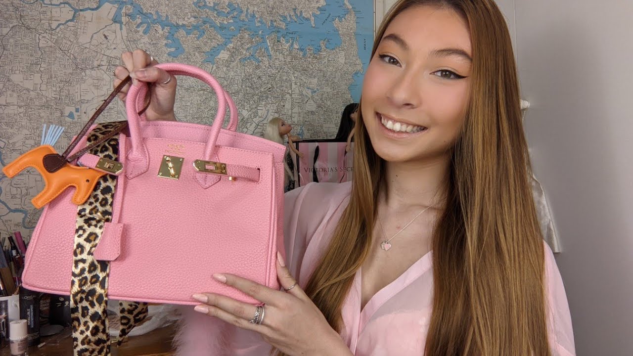 ✨PINK HERMES BIRKIN 30 DUPE FROM DHGATE!!! 🍊👜💖💕 REVIEW + UNBOXING 💗📦 + TWILLY AND RODEO 🐆🧣🐴🧡🐎✨