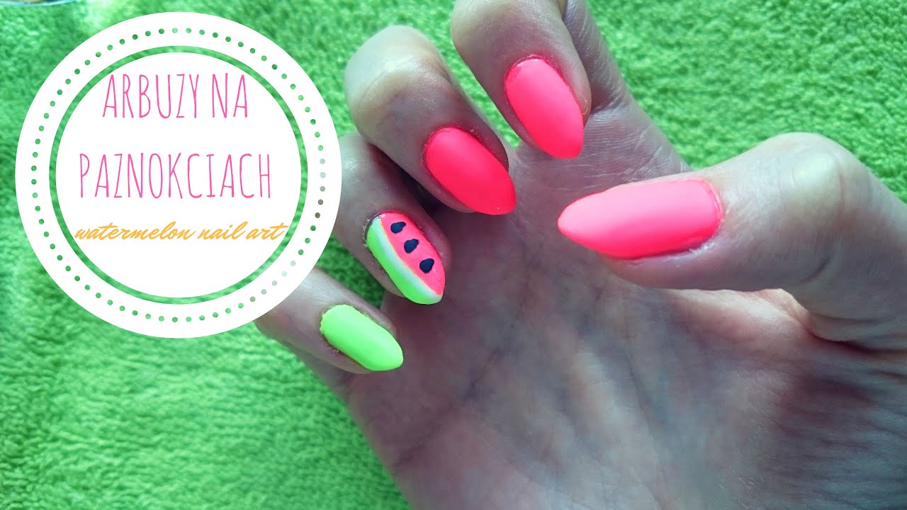 ARBUZ NA PAZNOKCIACH - WATERMELON NAIL ART