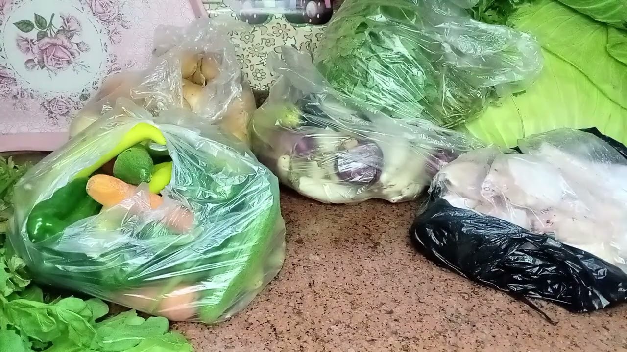 مشتريات اخر اسبوع في رمضان عمرت البيت خضار ولحوم وكمان عملت احلى عزومتين من نفس الميزانية توفير التو