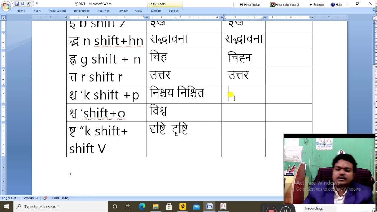 mangal font me typing kaise karen kuch kritical word ko