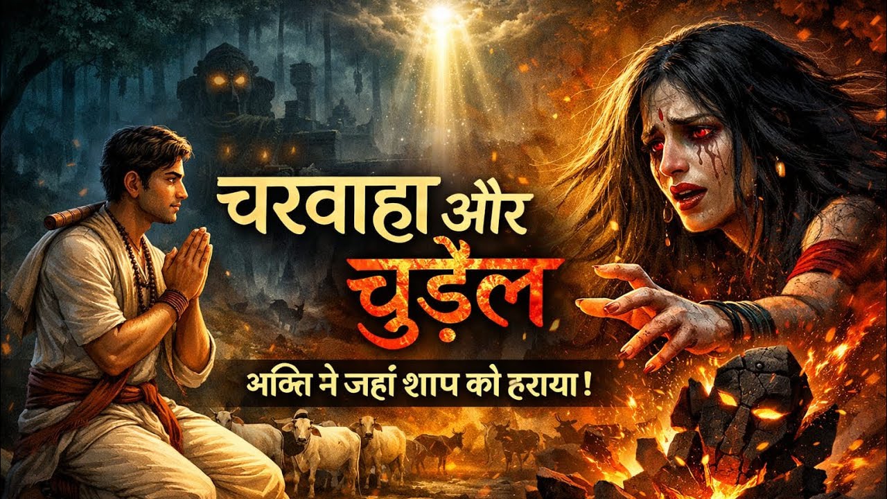 “चुड़ैल ने चरणों में सिर झुका दिया… जब एक चरवाहे ने डर को भक्ति से हरा दिया” 🔥