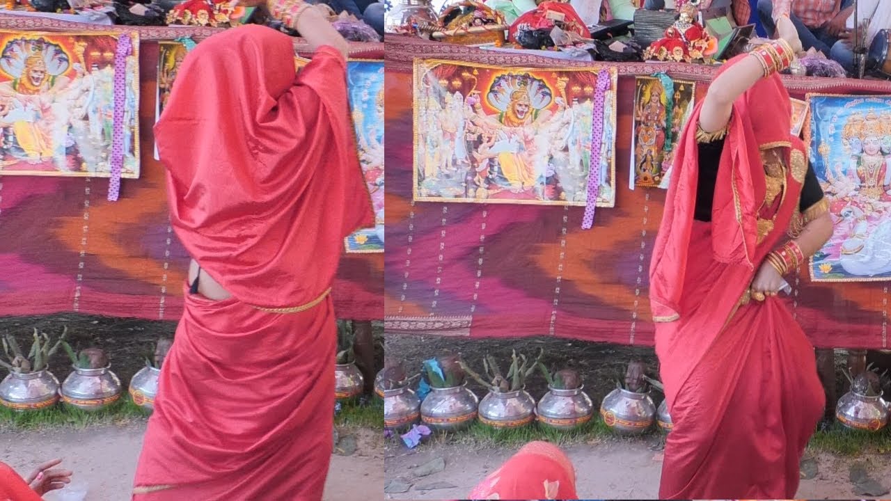 लाल साड़ी बाली भाभी जी ने किया इस गाने पर जमकर डांस@बहना कैसे होय गुजारो री!!Malti Shastri New Dans