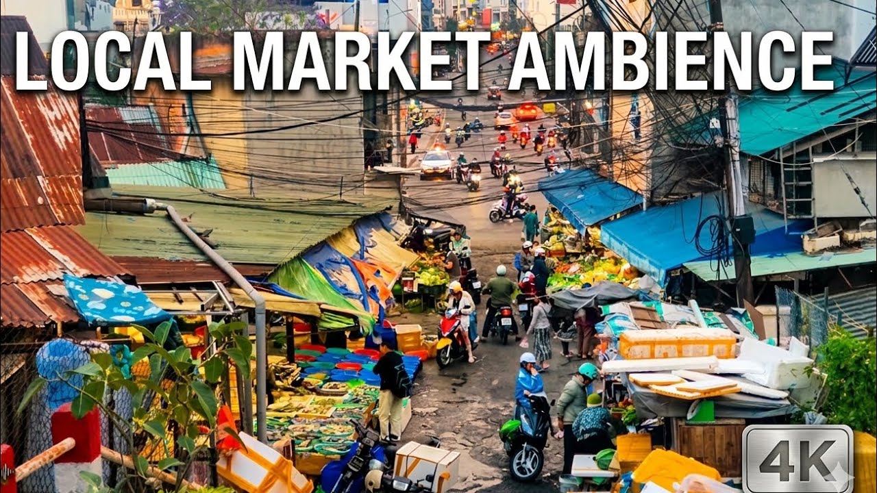 Vibrant Local Market Life | 60 Min Busy Street Sounds & Rush Hour Ambience | 4K | Oppa Toai